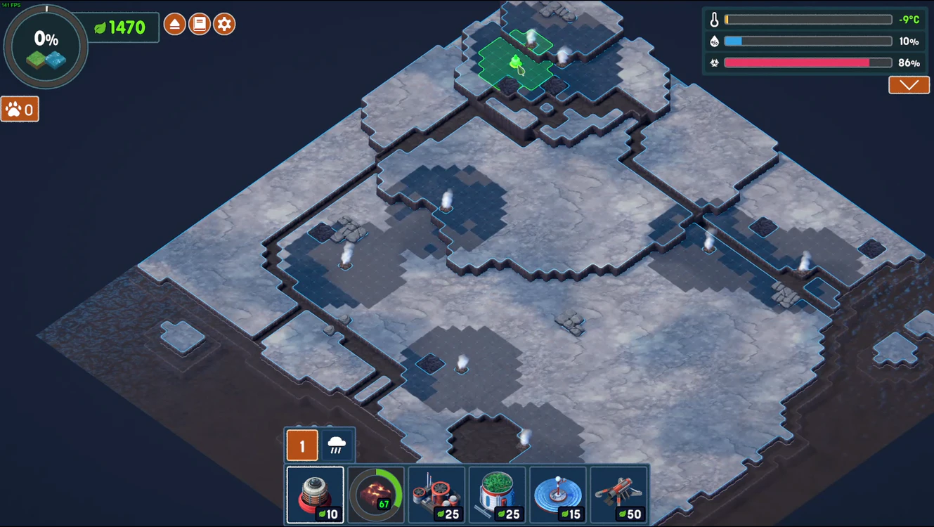 An example of how the map looks at the outset